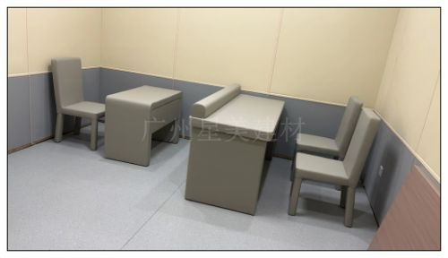談話室留置室防撞聚乙烯軟包,軟包馬桶與硅膠洗手臺